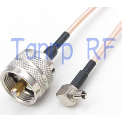 50CM Pigtail coaxial jumper cable RG316 extension cord 20in UHF male plug to TS9 male right angle RF adapter connector