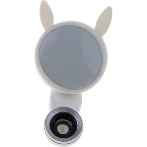 6 Mode 24 pcs LED Ring Light Lamp Selfie Fill Light for iPhone Samsung Cell Phones Smartphone Night Enhancing Live Video Light