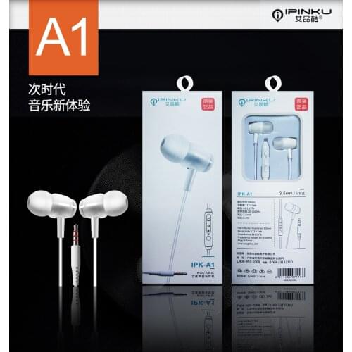 A1 China Factory Wholesale Price In-ear 3.5mm Jack Wired Earphones