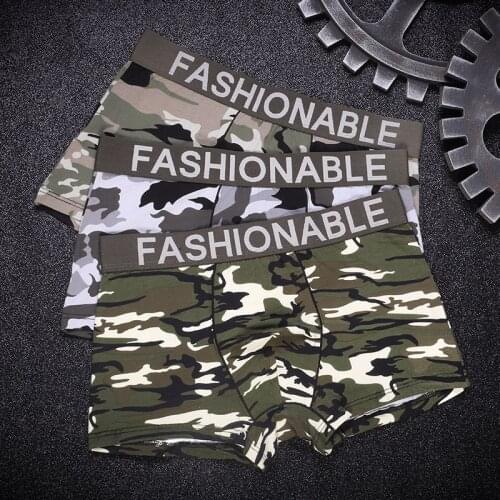 Men Boxers Shorts Underwear Men Home Underpants Camouflage Men Boxer Cuecas Cotton Soft Male Panties Homme Underwear Men