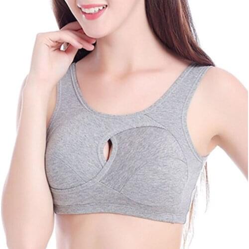 Fashion Femininity No Trace No Steel Ring Motion Intimates Fitness Sexy Pure Cotton Sleep Bras F0033