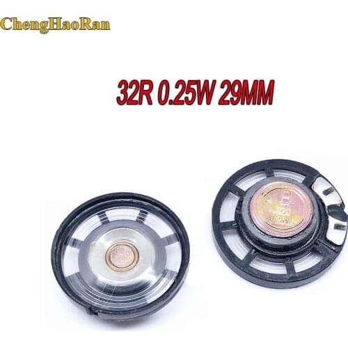 ChengHaoRan 2pcs Ultra-thin speaker Doorbell horn Toy-car horn 32 ohms 0.25 watt 0.25W 32R speaker Diameter 29MM 2.9CM