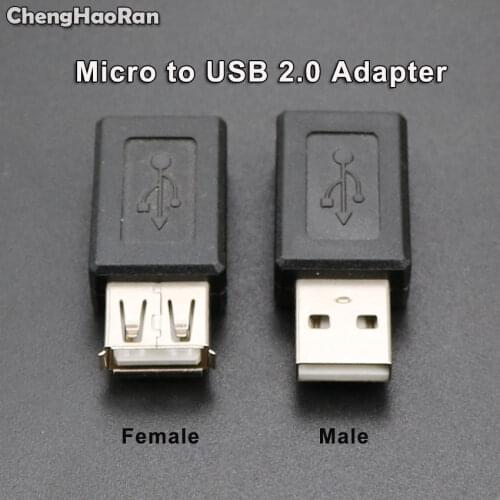 ChengHaoRan USB 2.0 Type A Female/Male to Mini USB 5 Pin B Female Jack Converter Connector Transfer Data Sync Charging Adapter
