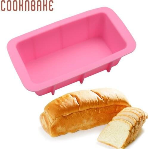 COOKNBAKE silicone mold for toast cake pastry rectangle handmade soap mould 3D bread cake baking form