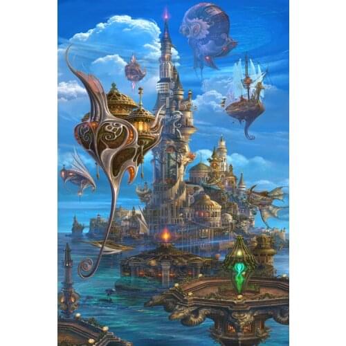 Mirage Dream Castle The wooden puzzle 1000 pieces ersion jigsaw puzzle white card adult childrens educational toys