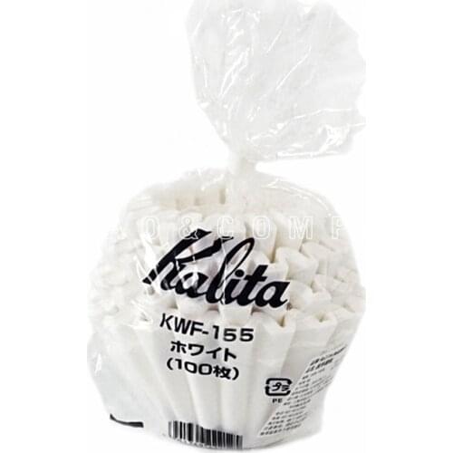 Kalita Wave Filters 1-2/2-4 Cups Coffee Paper Filter Cake Type White 50 /100 Sheets