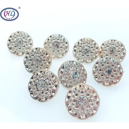 HL 18MM 20PCS/60PCS New Overcoat Buttons Sweater Buttons With Rhinestones DIY Apparel Sewing Accessories