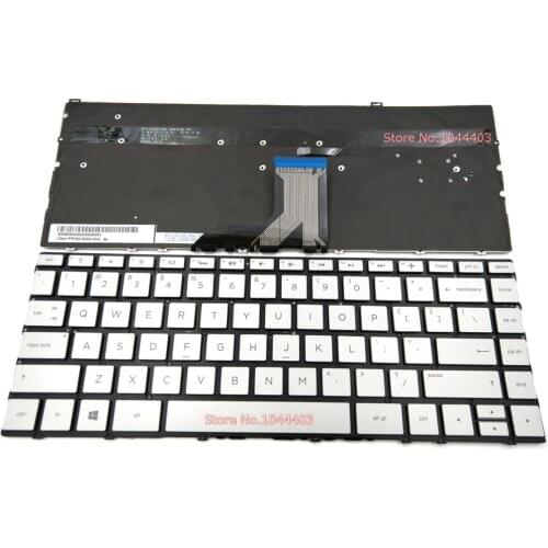 New For HP Spectre x360 13-W 13-W000 13-W010CA 13-W013DX 13-W020CA 13-W023DX 13-W030CA Series Silver Keyboard US Backlit