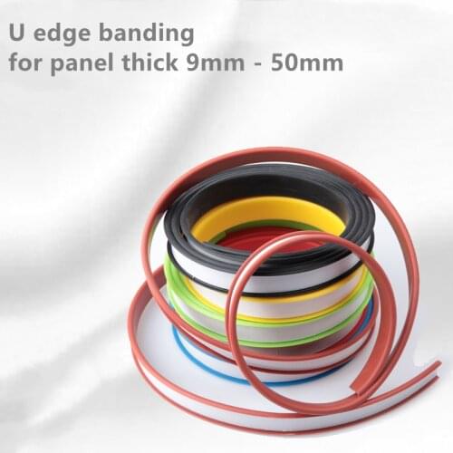 Adhesive U Edge Banding Edgeband 9MM 12MM 14MM 16MM 18MM - 32MM 36MM Apple Grren Blue