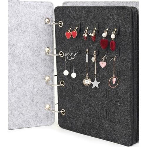 Multi Functional Felt Earrings Storage Rack Multi-layer Ring Necklace Earrings Organizer Jewellery Display Stand home storage