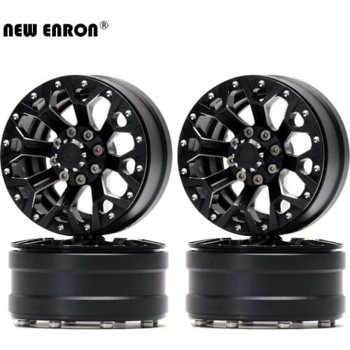 NEW ENRON 1.9" Alloy CNC 8Y Spoke Beadlock Wheel Rim Hub 4P For RC Car 1/10 Rock Crawler TRX4 CC01 RedCat Axial Scx10 90046 D90