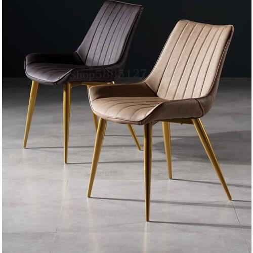 Nordic Dining Table And Chair Simple Home Light Luxury Leather Dining Chair Desk Chair Ins Net Red Makeup Chair Modern Backrest