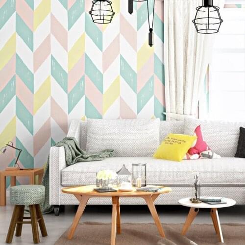 Wellyu Nordic Wallpaper Modern Minimalist Geometry Plaid Square South Korea Living Room Bedroom TV Background Wallpaper