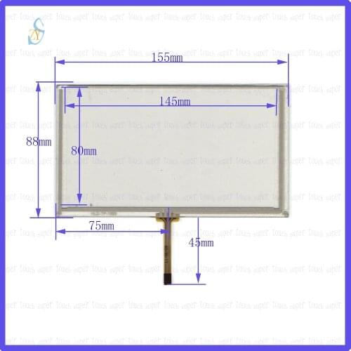ZhiYuSun 155mm*88mm HLD-TP-1989 6.2inch Touch Screen glass resistive USB touch panel overlay kit 155*88 TOUCH SCREEN