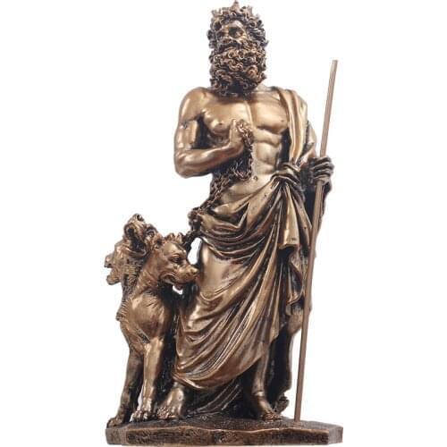 HADES SCULPTURE GREEK MYTHOLOGY KNIGHT CHARACTER STATUE RESIN ART&CRAFT DESKTOP RETRO WARRIOR FIGURINES HOME DECORATE R2753