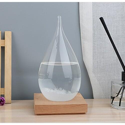 20.5*9.5cm Weather Crystal Bottle Drop Water Shape Glass Decor home Gift