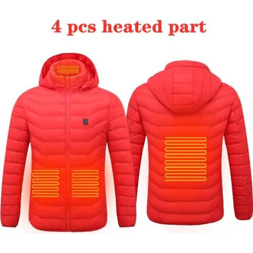 Outdoor Waterproof Winter Jacket Men Women USB Infrared Heated Jacket Vest Electric Thermal Clothing Coat Sports Climbing Hiking