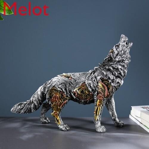 Inspirational wolf decoration antique home accessories TV cabinet wine cabinet office creative crafts furnishings