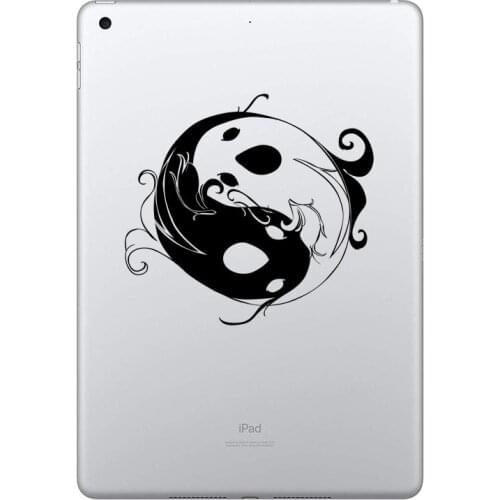 Koi Yin Yang Fish Vinyl Sticker for iPad Air Pro Mini 7.9/9.7/10.2/10.5/11/12.9" Laptop Skin Vinyl Tablet PC Notebook Decal