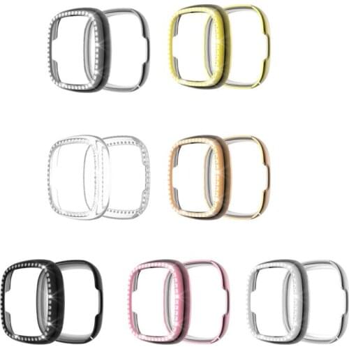 Diamond Plating Protective Case For Fitbit Versa 3 Versa Lite Screen Protect Cover For Fitbit Sense Accessories