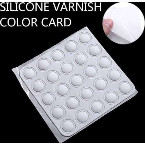 1 Sheet DIY Gel Polish Display Nail Color Button Silicone Sticker UV Gel Polish Color Paster Showing Label Nail Art Tool