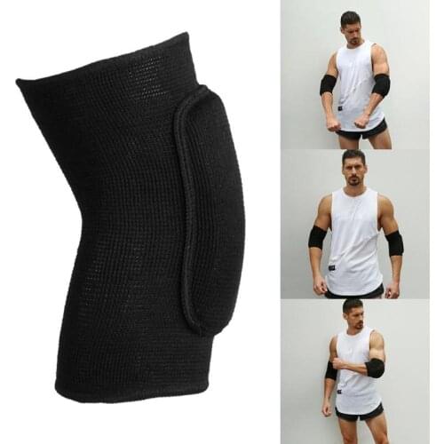 1pair Elastic Elbow Knee Support Sports Knitted Sponge Protectors Elbow Pad Sports Protective Gear Safety Equipment
