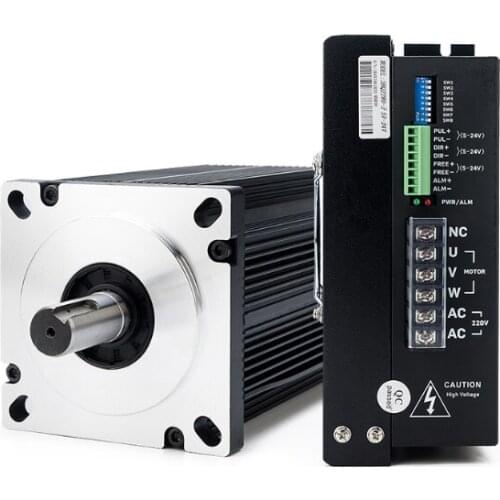 110BYG350D-brake stepper motor 220V + HB2273 7A Driver 110 type 3-phase stepper servo driver kit with brake 20.0NM 900RPM