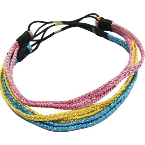 Bohemian Double Braids Headband for Girls Hair Accessories Hippie Elastic Hair bands for Women