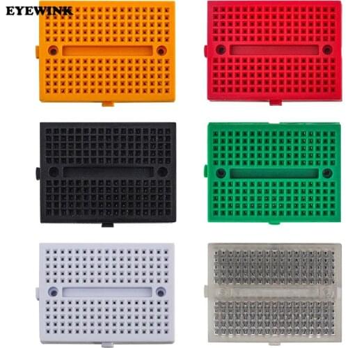 10pcs SYB-170 5 Colors Mini Solderless Breadboard Prototype Experiment Test Protoboard 170 Tie-Points For Arduino Shield