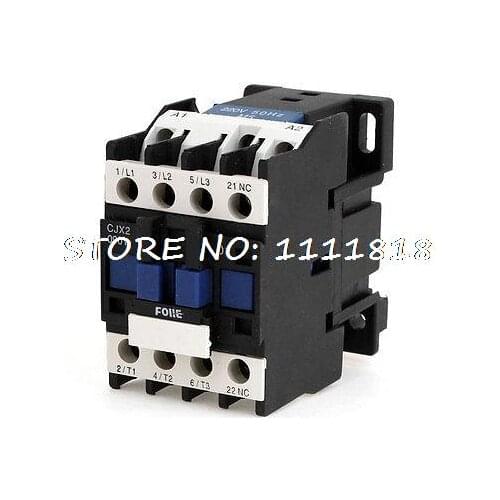660V 20A 3 Phase 3P N/C AC Contactor DIN Rail Mount 220V Coil CJX2-09