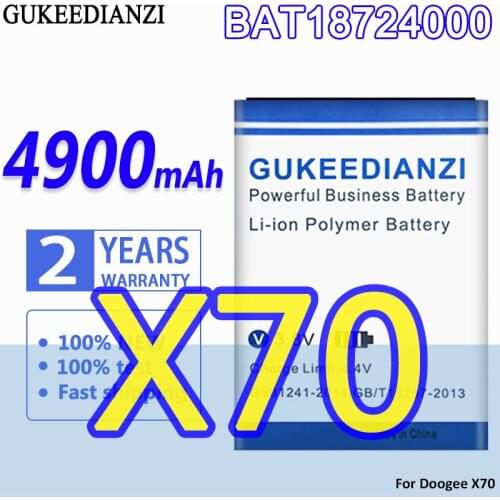 High Capacity GUKEEDIANZI Battery BAT18724000 4900mAh For Doogee X70