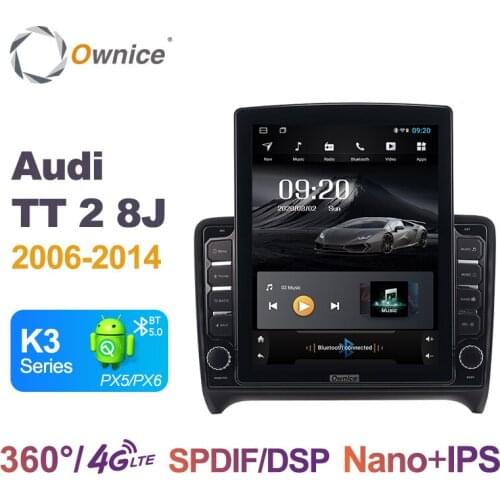 9.7 Inch Ownice 2din Car Radio Android 10.0 Vertical Multimedia Car Video Player for Audi TT 2 8J 2006-2014 GPS Navigation MP5