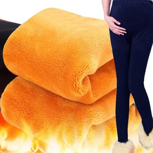 With Velvet Maternity Leggings Winter Thickening Clothes For Pregnant Women Trousers High Waist Warm Pregnancy Pants Maternity