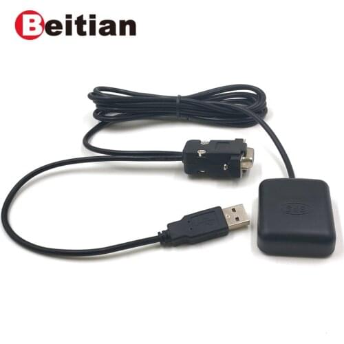 BEITIAN DB9 female+USB male connector RS-232 GNSS GPS GLONASS receiver,9600bps,NMEA-0183,4M FLASH,BN-82DU