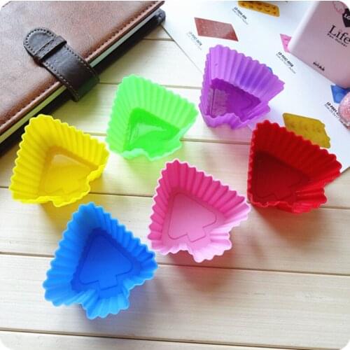 Free shipping 6 tree arron Muffin Cup chocolate ice mold decoration Silicone Mold Fondant Sugar Craft Molds DIY Cake Decorating