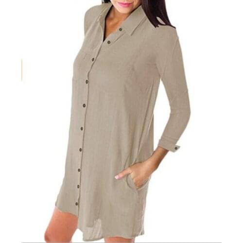 Shirts Blouses Women Fashion Casual Tops Female Turn-Down Collar White Loose Long Sleeve Blouse Ol Style Shirt Simple Top CL320