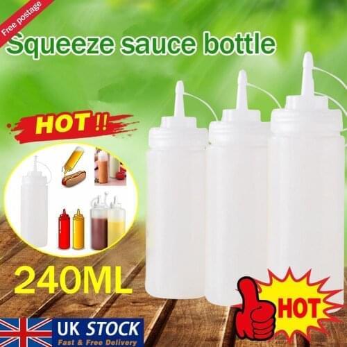 Condiment Squeeze Bottles Pressure Resistant Drop Resistant For Ketchup Mustard Mayo Hot Sauces Olive Oil Bottles Kitchen Gadget