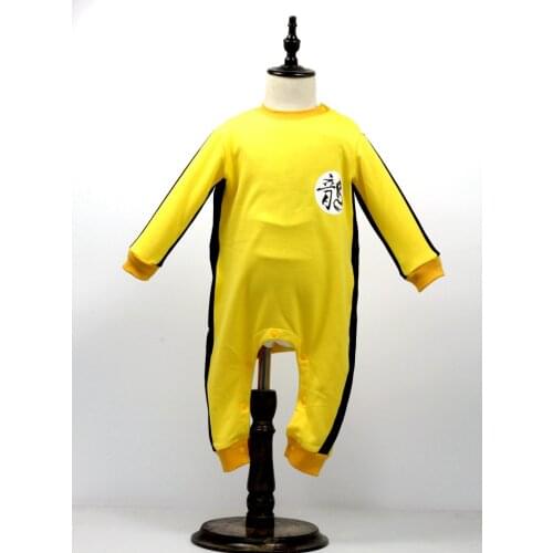 Baby Bruce Lee Costume Halloween Costume KungFu jumpsuit Costume adult toddllers Cosplay