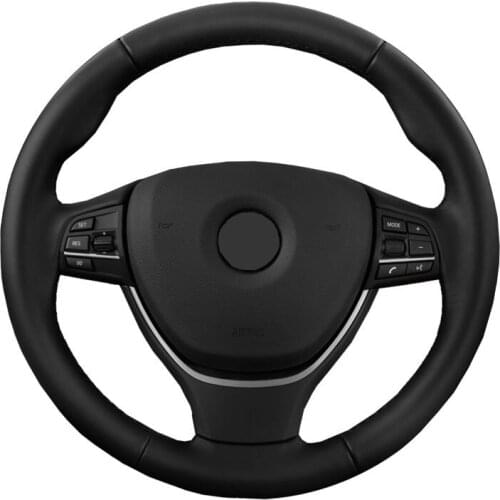 DIY Genuine Leather Car Steering Wheel Cover For BMW F10 2014 520i 528i 2013 2014 730Li 740Li 750Li /Custom Steering Wheel Braid