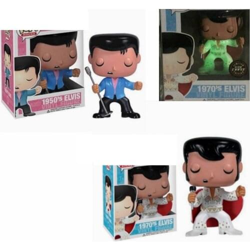 FUNKO Rocks 1950S Elvis 02# 1970S 03# Presley Doll 10cm Collectible Model Toy Action Figure Gift Toys For Chlidren Boys Girls