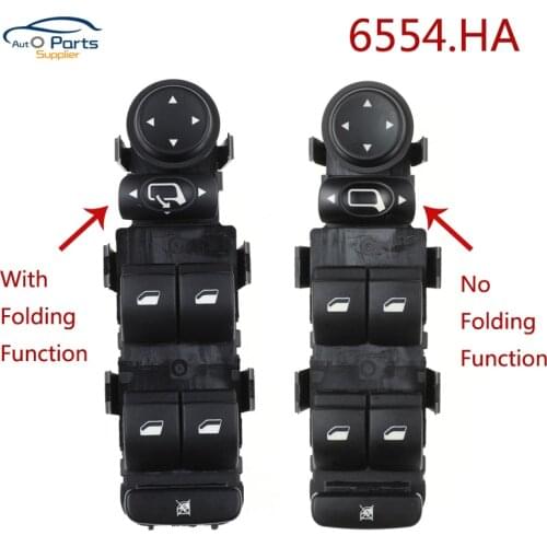 Front Left Side 6554.HA Electric Power Window Regulator Master Switch Folding For Citroen C4 2004-2015 6554HA 6554 HA