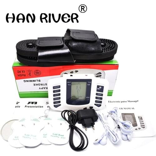 Electrical stimulator relax muscle massage pulse tens of thousands of slippers +electrode pad + acupuncture treatment