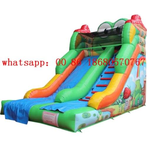 Colorful children inflatable dry slide for outdoor activities