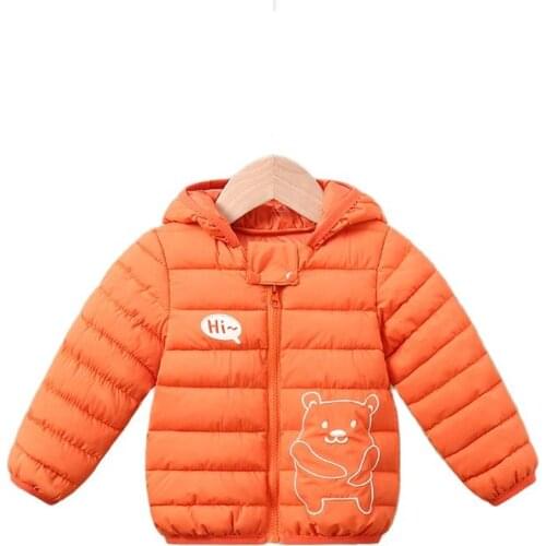 Boys Jacket 2021 New Baby Girls Coat Down Jackets For Kids Winter Children Lion Print Outerwear Infant Toddler Coat 1-5 Years