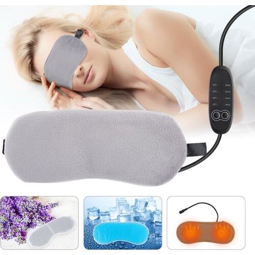 Lavender Steam Heated Eye Mask Cold & Warm Eye Compress Aroma Therapy Dry Eyes Dark Circles Eye Bag Headache Reliever Sleep Aid