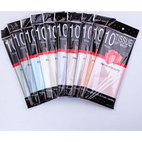 Metallic Color and Pearl Color 50*66cm 10 Sheets Tissue Paper DIY Handmade Craft Paper Flowers Gift Packing Wedding Supplies