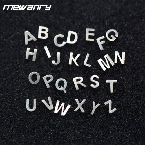 Mewanry 925 Sterling Silver 26 Letter Small Stud Earrings for Women Couple New Fashion Simple Party Jewelry Gifts Prevent Allery