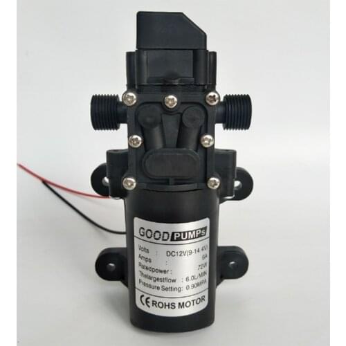 Dc 12V 24V Mini water Pump 72W Diaphragm Pump automatic pressure switch