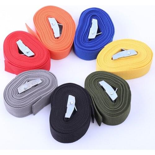 New 2M Buckle Tie-Down Belt cargo straps for Car motorcycle bike With Metal Buckle Tow Rope Strong Ratchet Belt for Luggage Bag