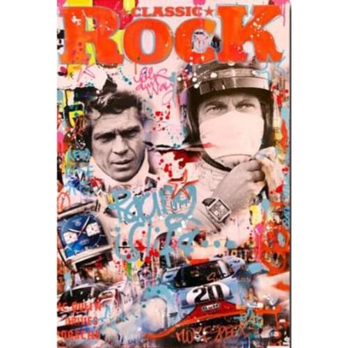 24 Hours Of Le Mans Original Poster Print On Canvas Wall Art Painting Picture For Living Room Home Decoration Frameless JX663